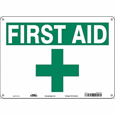 Safety Sign 10 in x 14 in Aluminum