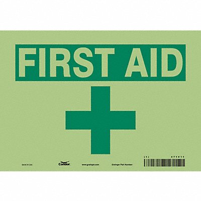 Safety Sign 7 in x 10 in Glow Vinyl