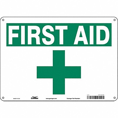 Safety Sign 10 in x 14 in Polyethylene