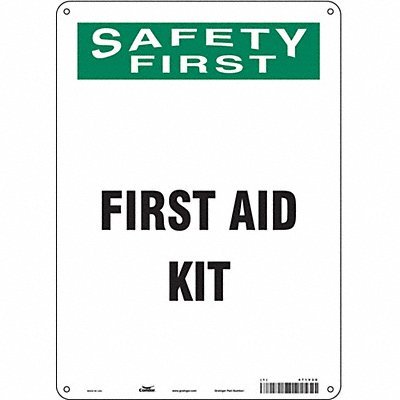 Safety Sign 14 in x 10 in Aluminum