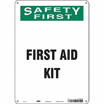Safety Sign 14 in x 10 in Polyethylene