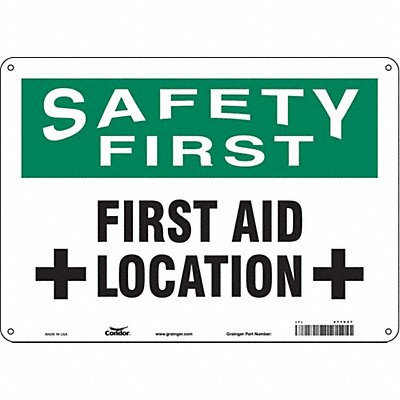 Safety Sign 10 in x 14 in Aluminum
