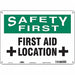 Safety Sign 10 in x 14 in Aluminum
