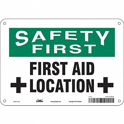 Safety Sign 7 in x 10 in Polyethylene