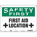 Safety Sign 10 in x 14 in Polyethylene