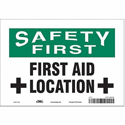 Safety Sign 7 in x 10 in Vinyl