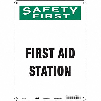 Safety Sign 14 in x 10 in Aluminum