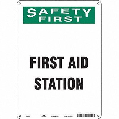 Safety Sign 14 in x 10 in Polyethylene