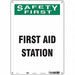 Safety Sign 14 in x 10 in Polyethylene