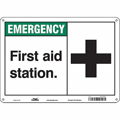Safety Sign 10 in x 14 in Aluminum