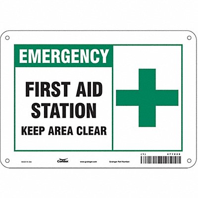 Safety Sign 7 in x 10 in Aluminum