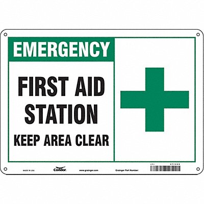 Safety Sign 10 in x 14 in Aluminum