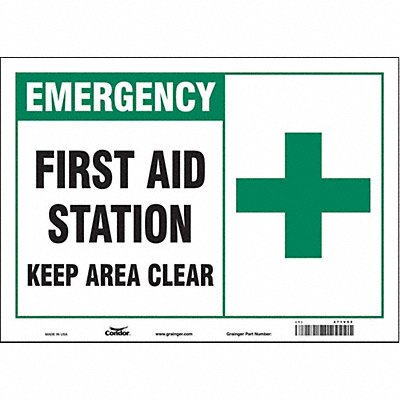 Safety Sign 10 in x 14 in Vinyl