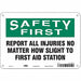 First Aid Sign 7 in x 10 in Aluminum