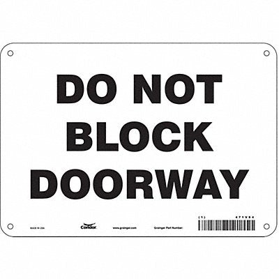 Safety Sign 7 in x 10 in Polyethylene