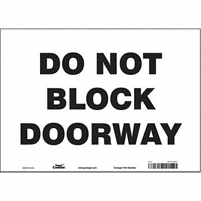 Safety Sign 10 in x 14 in Vinyl