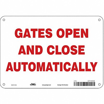 Safety Sign 7 in x 10 in Aluminum
