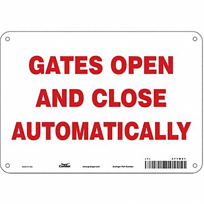 Safety Sign 7 in x 10 in Polyethylene
