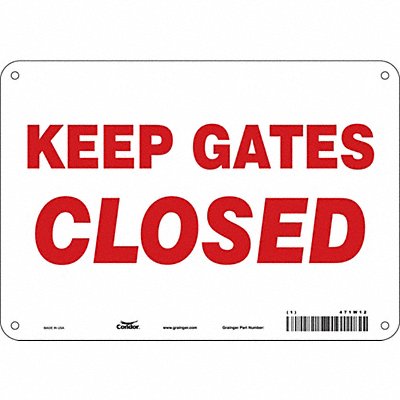 Safety Sign 7 in x 10 in Aluminum