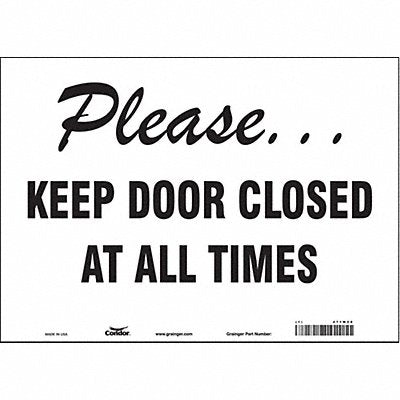 Safety Sign 10 in x 14 in Vinyl