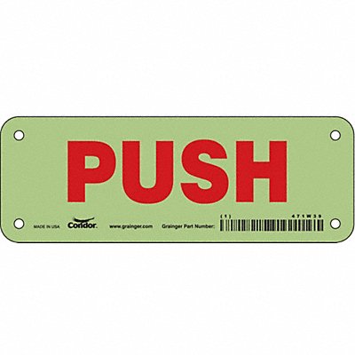 Safety Sign 2 1/2 in x 7 in Polyethylene
