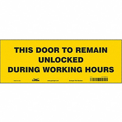 Safety Sign 5 in x 14 in Vinyl