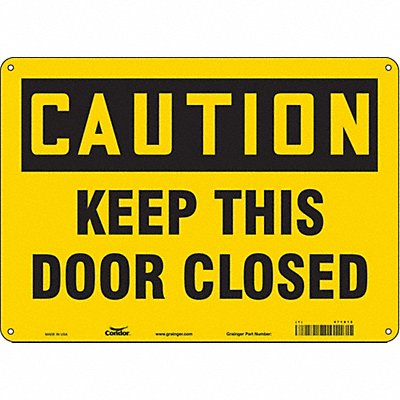 Safety Sign 10 in x 14 in Polyethylene
