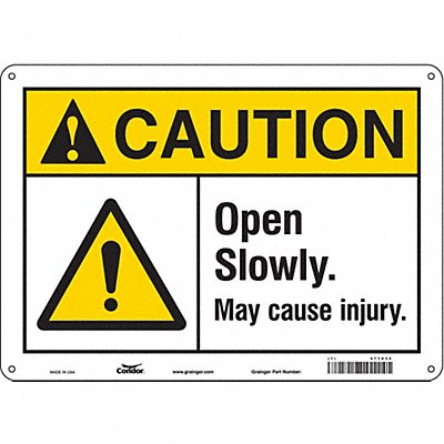 Safety Sign 10 in x 14 in Aluminum