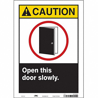 Safety Sign 14 in x 10 in Vinyl