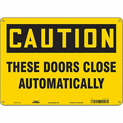 Safety Sign 10 in x 14 in Polyethylene