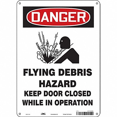 Safety Sign 14 in x 10 in Polyethylene