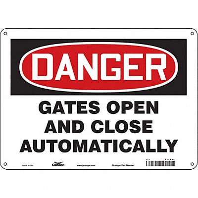 Safety Sign 10 in x 14 in Aluminum