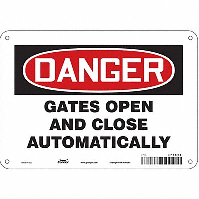 Safety Sign 7 in x 10 in Polyethylene