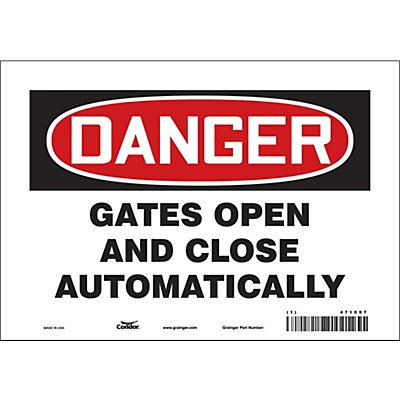 Safety Sign 7 in x 10 in Vinyl