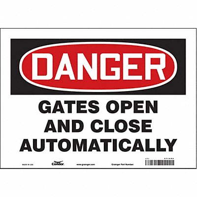 Safety Sign 10 in x 14 in Vinyl