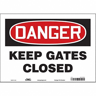 Safety Sign 10 in x 14 in Vinyl