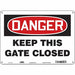 Safety Sign 10 in x 14 in Polyethylene