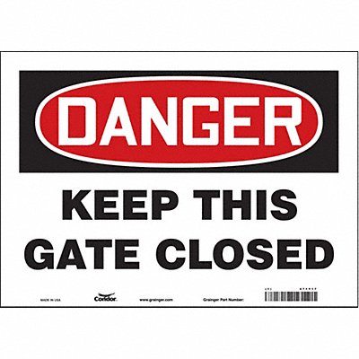 Safety Sign 10 in x 14 in Vinyl