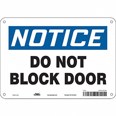 Safety Sign 7 in x 10 in Aluminum