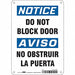 Safety Sign 10 in x 7 in Polyethylene