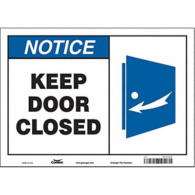 Safety Sign 10 in x 14 in Vinyl