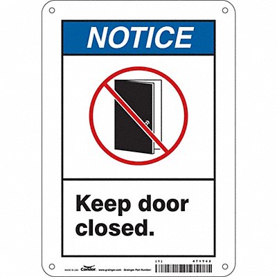 Safety Sign 10 in x 7 in Polyethylene