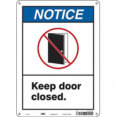 Safety Sign 14 in x 10 in Polyethylene