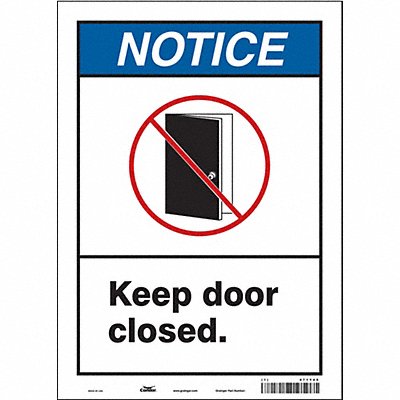 Safety Sign 14 in x 10 in Vinyl
