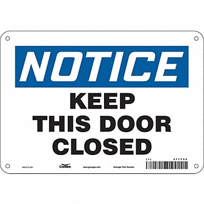 J6997 Safety Sign 7 in x 10 in Aluminum