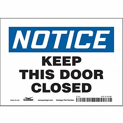 J6997 Safety Sign 5 in x 7 in Vinyl