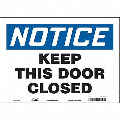 J6997 Safety Sign 10 in x 14 in Vinyl
