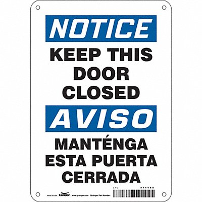 Safety Sign 10 in x 7 in Aluminum