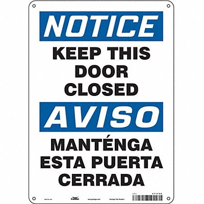 Safety Sign 14 in x 10 in Aluminum