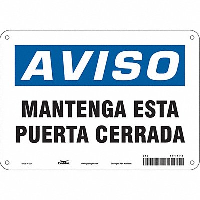 Safety Sign 7 in x 10 in Polyethylene
